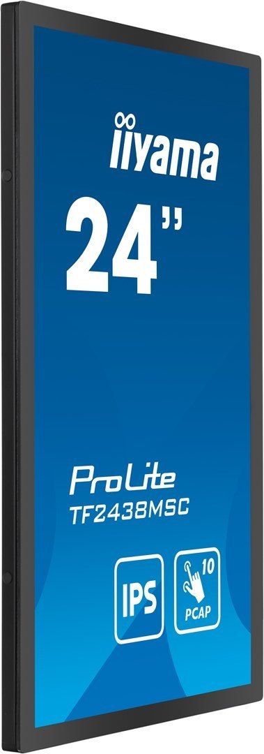 Iiyama 23,8-calowy, 10-punktowy monitor dotykowy PCAP Open Frame z technologią panelu IPS, szklaną konstrukcją od krawędzi do kr
