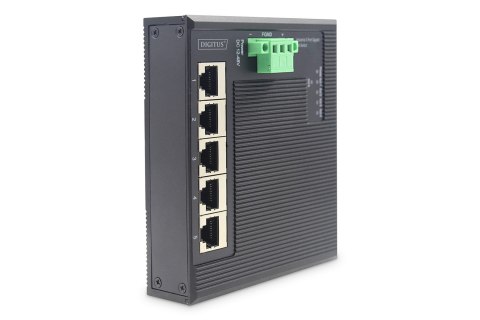 Industrial Gigabit Ethernet Flat Switch5-port, DIN rail, extended temp. range