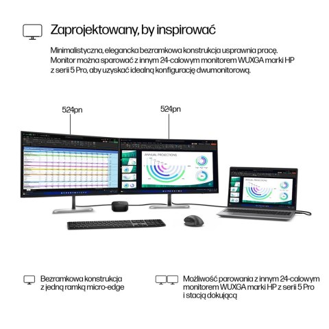 Monitor HP Series 5 24-calowy monitor seria 5 Pro WUXGA - 524pn