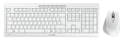 CHERRY JD-8550DE-0 klawiatura Dołączona myszka Dom/Biuro RF Wireless QWERTZ Niemiecki Biały