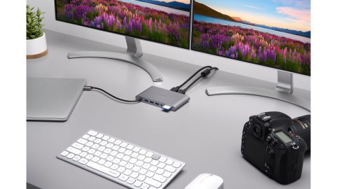 Kensington Przenośna stacja dokująca UH1440P, USB-C, 5 Gb/s, podwójne wideo, nie wymaga sterowników, zasilanie