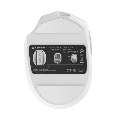 Mysz optyczna OFFICEPAL M25W WHITE/WIRELESS OPTICAL MOUSE 4.000 DPI