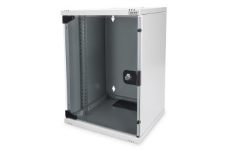 Szafa sieciowa wisząca 10" 9U rack 312x300, drzwi szyba, szary, niedzielona, złożona, 30kg