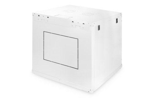 Szafa sieciowa wisząca DYNAmic 19" 9U rack 600x600, drzwi szyba, szary, niedzielona, złożona, 60kg