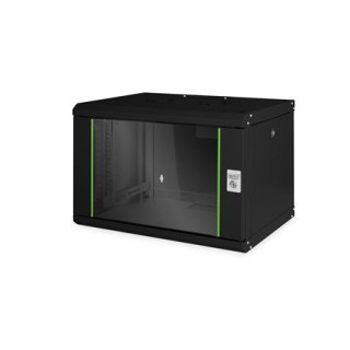 Szafa sieciowa wisząca Unique 19" 7U rack 600x450,drzwi szyba, czarny, niedzielona, złożona, 100kg