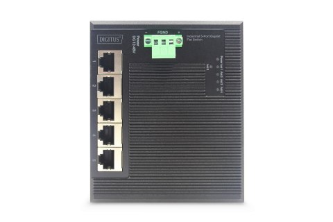 Industrial Gigabit Ethernet Flat Switch5-port, DIN rail, extended temp. range