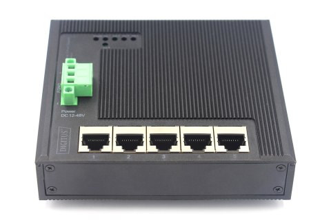 Industrial Gigabit Ethernet Flat Switch5-port, DIN rail, extended temp. range