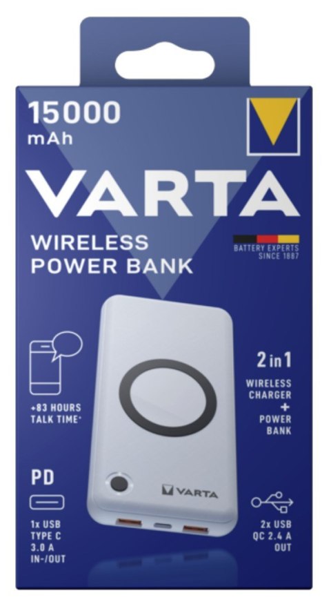 Powerbank Varta Wireless 15000 mAh
