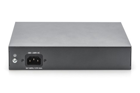 Przełącznik sieciowy niezarządzalny desktop 8x RJ45 Gb/s (w tym 6xPoE)+ 2x SFP, PoE++ budżet 180W