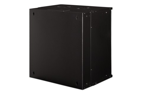 Szafa sieciowa wisząca 19" 12U, SOHO PRO 595 x 540 x 400 mm, drzwi szyba, czarny, niezłożona, 60kg