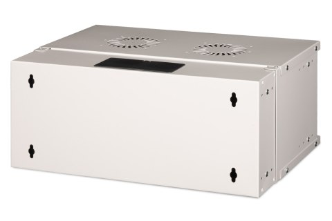 Szafa sieciowa wisząca 19" 4U, SOHO PRO 240 x 540 x 400 mm, drzwi szyba, szary, niezłożona, 60kg