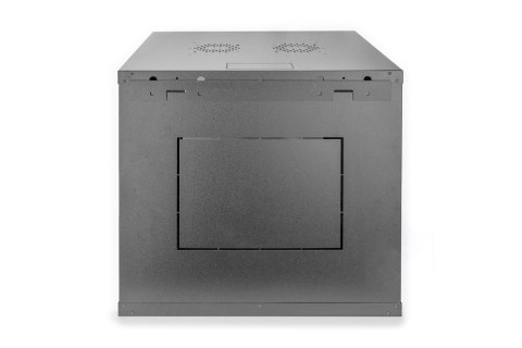 Szafa sieciowa wisząca DYNAmic 19" 9U rack 600x600, drzwi szyba, czarny, niedzielona, złożona, 60kg