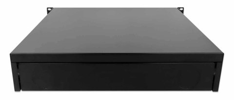 Szuflada do szaf Rack, 2U, z zamkiem, 466mm, czarna