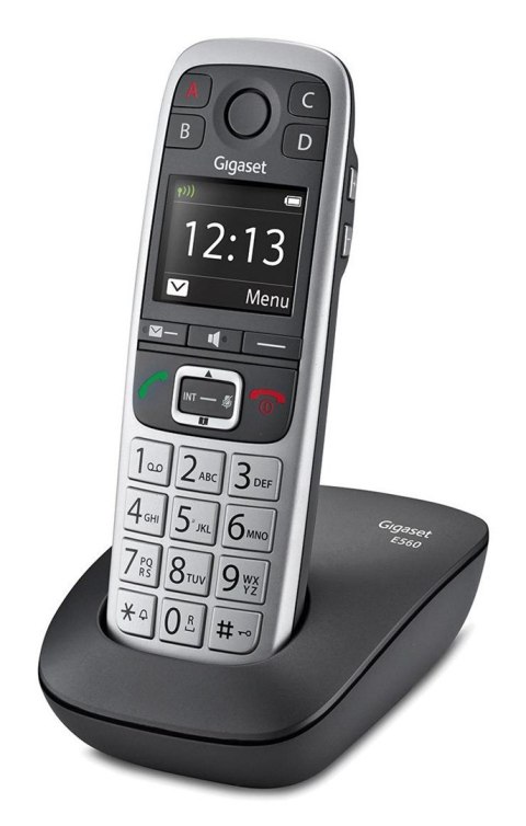 Gigaset E560 telefon Telefon w systemie DECT Nazwa i identyfikacja dzwoniącego Czarny, Srebrny
