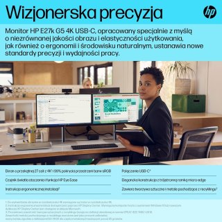 HP E-Series Monitor E27k G5 4K USB-C