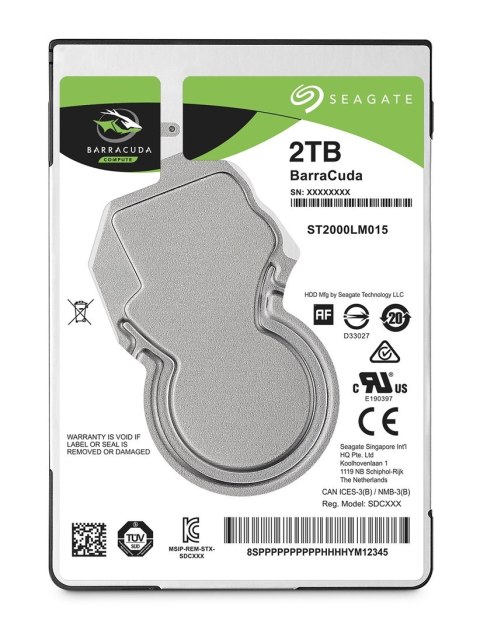 HDD SATA2.5" 2TB 5400RPM 128MB ST2000LM015 SEAGATE