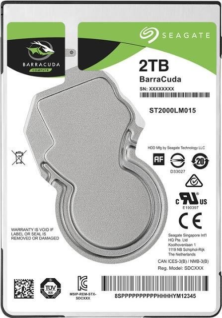 HDD SATA2.5" 2TB 5400RPM 128MB ST2000LM015 SEAGATE