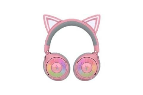 Zestaw słuchawkowy Razer Kraken Kitty V3 Pro Sieć bezprzewodowa/przewodowa Nauszne Bezprzewodowy Kwarc