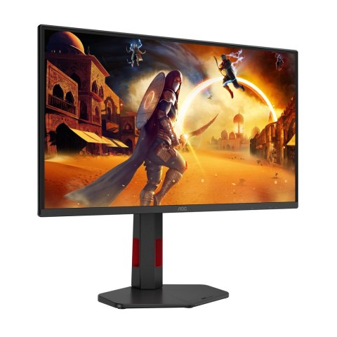 Monitor AOC Q25G4SR, 24,5 cali, IPS, Złącze QHD, 16:9, 300 Hz, 1 ms, 2560 x 1440 pikseli, 400 cd/m2, Ilość portów HDMI: 2, Czarn