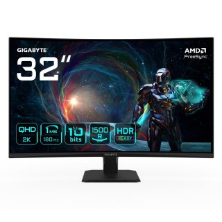 Monitor Gigabyte GS32QCA EK 32" VA 180 Hz 1 ms 2560 x 1440 pikseli 250 cd/m2 Ilość portów HDMI: 2