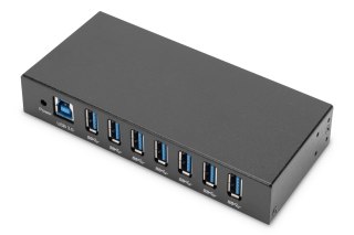 Hub/Koncentrator przemysłowy 7-portowy USB 3.0 SuperSpeed aktywny metalowa konstrukcja szyna DIN