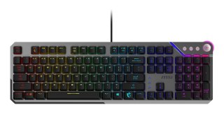 Klawiatura gamingowa czarna US Strike 600 Silent MSI