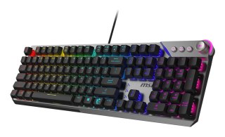 Klawiatura gamingowa czarna US Strike 600 Silent MSI