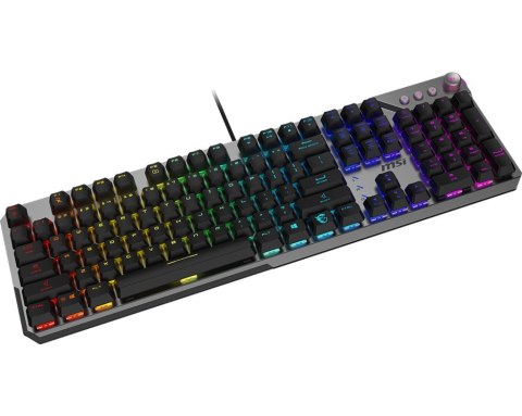 Klawiatura gamingowa czarna US Strike 600 Silent MSI