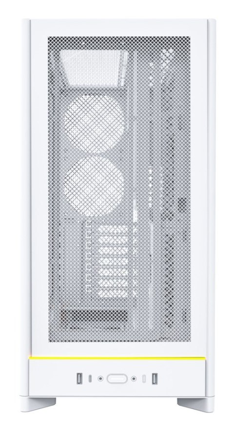 Obudowa PC Montech HS01, Midi-Tower, ATX, aRGB, Szkło Hartowane - biała