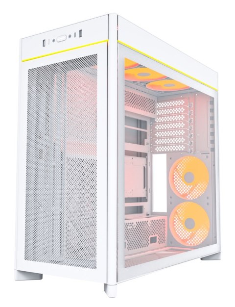 Obudowa PC Montech HS01 PRO, Midi-Tower, ATX, aRGB, Szkło Hartowane - biała