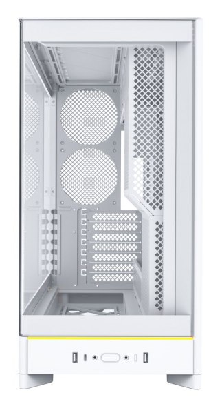Obudowa PC Montech HS02, Midi-Tower, ATX, Szkło hartowane, ARGB - biała