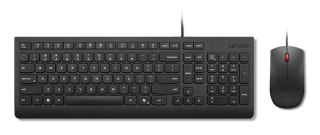 Podstawowe Lenovo | Kombinacja klawiatury i myszy | Przewodowe | Euro amerykańskie | Czarny