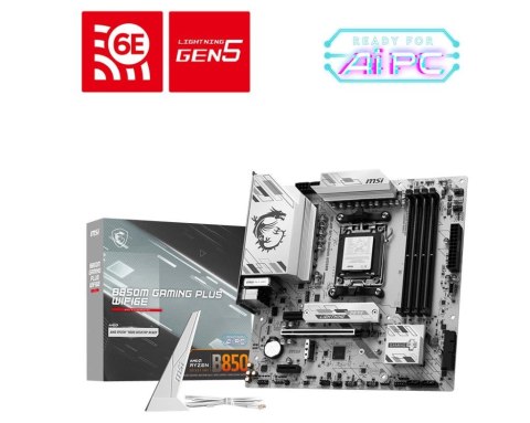 MSI B850M GAMING PLUS WIFI6E AMD B850 Gniazdo AM5 micro ATX