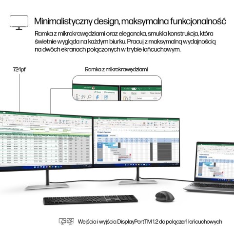 HP Monitor Pro seria 7 FHD - 724pf, 23,8"