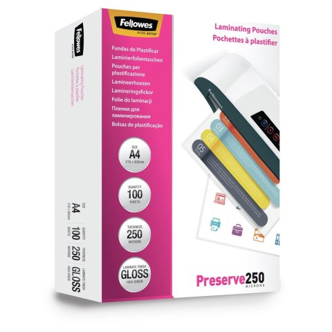 Laminator Pouch Glossy/A4 250 100PCS 5401802 Fellowes