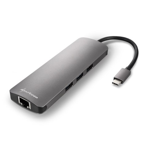 Sharkoon USB 3.0 Type C Combo adapter HDMI, RJ-45, USB 3.2 Gen 1 (3.1 Gen 1)