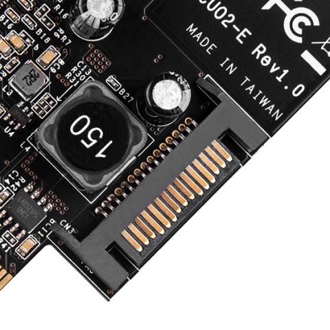 Silverstone SST-ECU02-E Karta adaptera USB, PCIe 3.0, 1x USB-C 3.1 wewnętrzna - niskoprofilowa