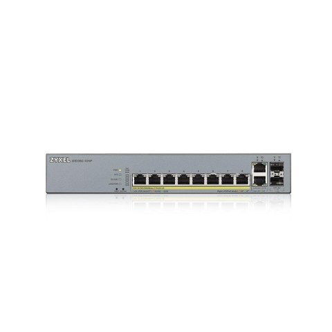 Zyxel GS1350-12HP-EU0101F łącza sieciowe Zarządzany L2 Gigabit Ethernet (10/100/1000) Obsługa PoE Szary