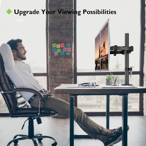 Techly ICA-LCD 382-D uchwyt / stojak do monitorów 68,6 cm (27") Czarny Biurko