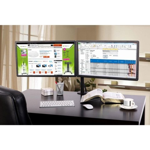 Techly ICA-LCD 382-D uchwyt / stojak do monitorów 68,6 cm (27") Czarny Biurko