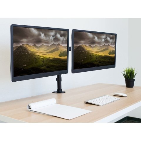 Techly ICA-LCD 382-D uchwyt / stojak do monitorów 68,6 cm (27") Czarny Biurko