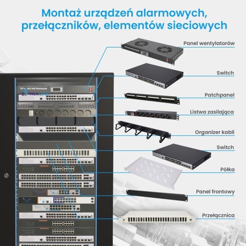 Extralink 22U 600x600 Czarna | Szafa rack | stojąca