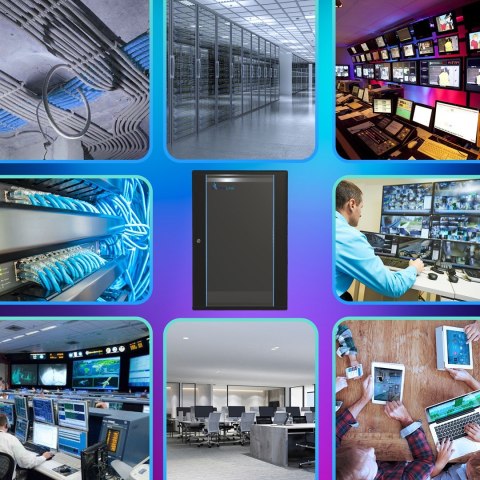 Extralink 22U 600x600 Czarna | Szafa rack | stojąca