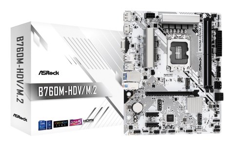 Asrock B760M-HDV/M.2 płyta główna Intel B760 LGA 1700 micro ATX