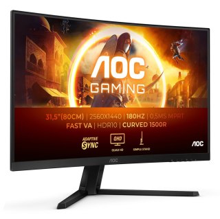 AOC G4 CQ32G4VE monitor komputerowy 81,3 cm (32") 2560 x 1440 px Quad HD LCD Czarny, Szary