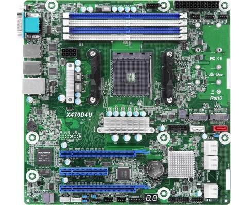 Asrock X470D4U płyta główna AMD X470 Socket AM4 micro ATX