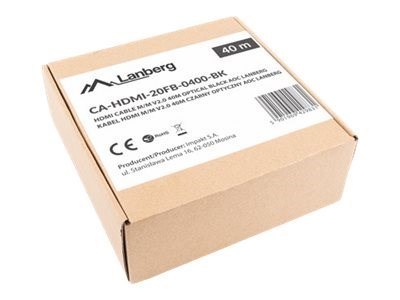 Lanberg CA-HDMI-20FB-0400-BK optyczny kabel HDMI M/M 40m v2.0 4K AOC