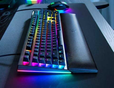 Mechaniczna klawiatura do gier Razer BlackWidow V4 X, żółty przełącznik, układ amerykański, przewodowy, czarny Razer