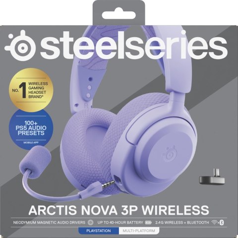 Słuchawki Steelseries Arctis Nova 3P Wireless do Playstation, Levander