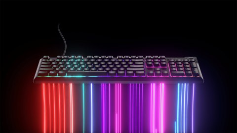 Klawiatura do gier Corsair Gaming K55 Core RGB, pełnowymiarowa (100%), gumowa kopułka - szara, ISO (DE)
